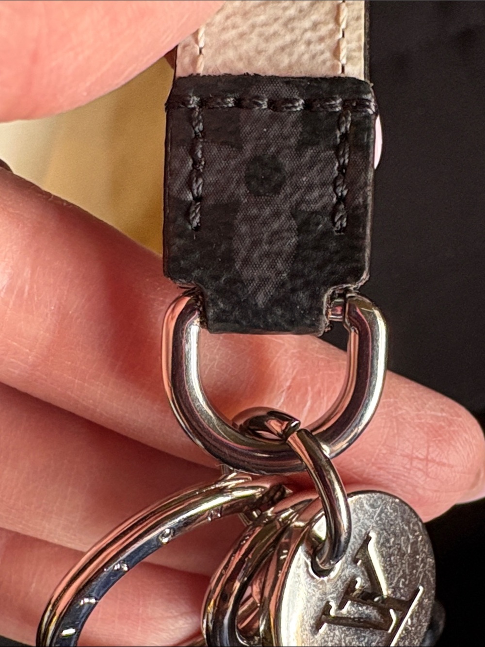 Authentic Louis Vuitton Dragonne Key Strap with Silver Hardware - Picture 13 of 14